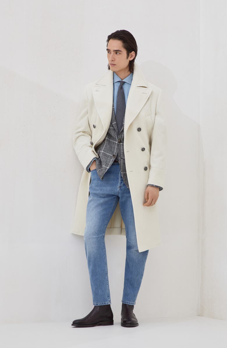 Brunello Cucinelli Prince of Wales Cavallo blazer, Alternate, color, Anthracite