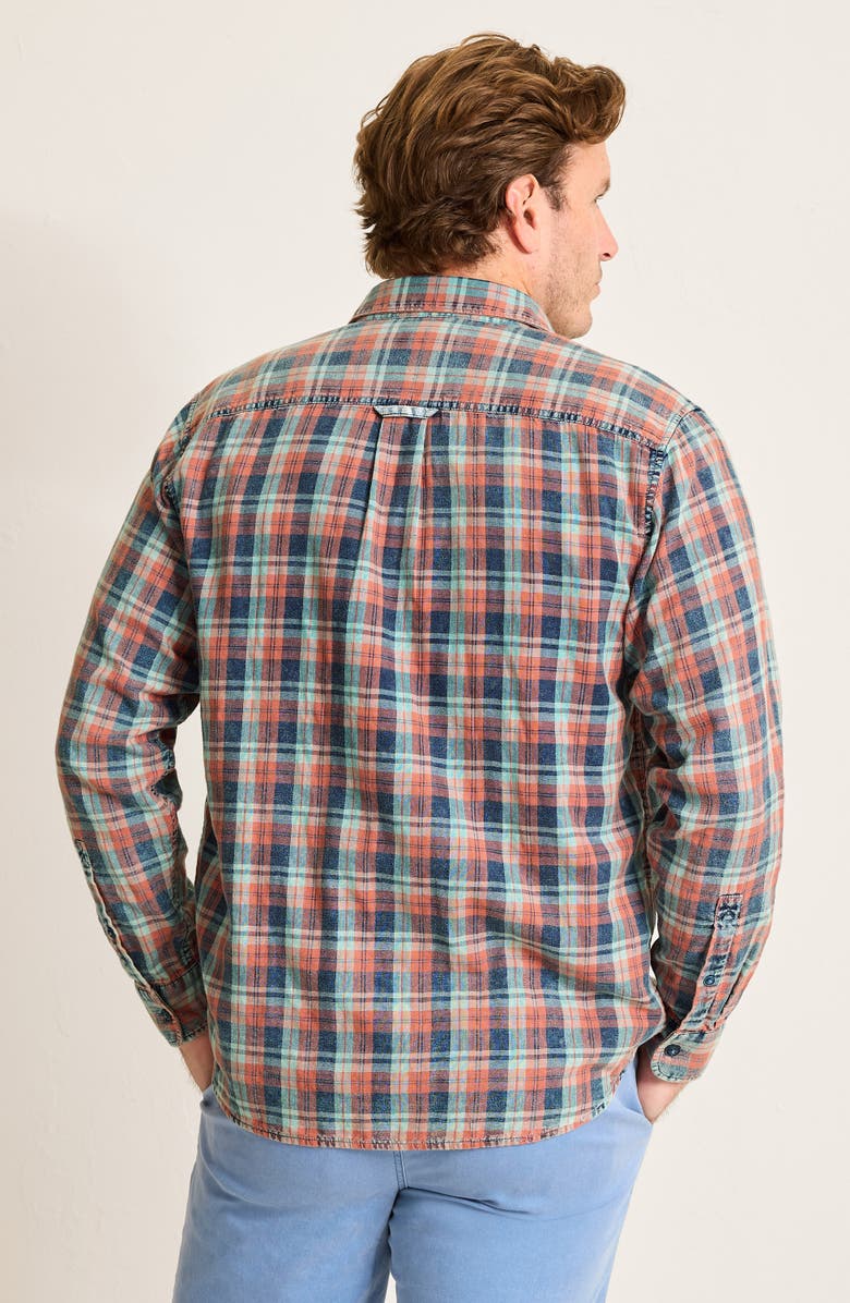 Tommy Bahama Indio Plaid Cotton Button-Up Shirt, Alternate, color, Morning Grapefruit