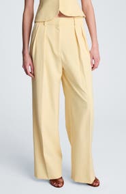 Kenneth Cole Double Pleat Wide Leg Pants