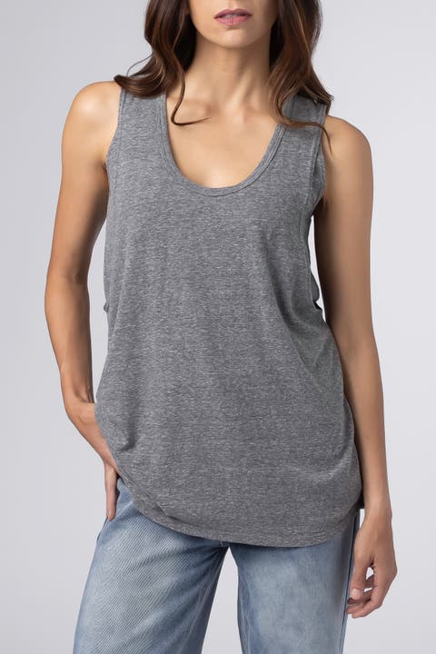 Flowy Nursing Tank Top Cotton Blend