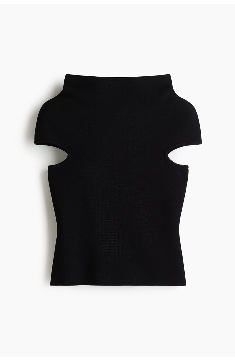 H&M Turtleneck Top, Alternate, color, Black