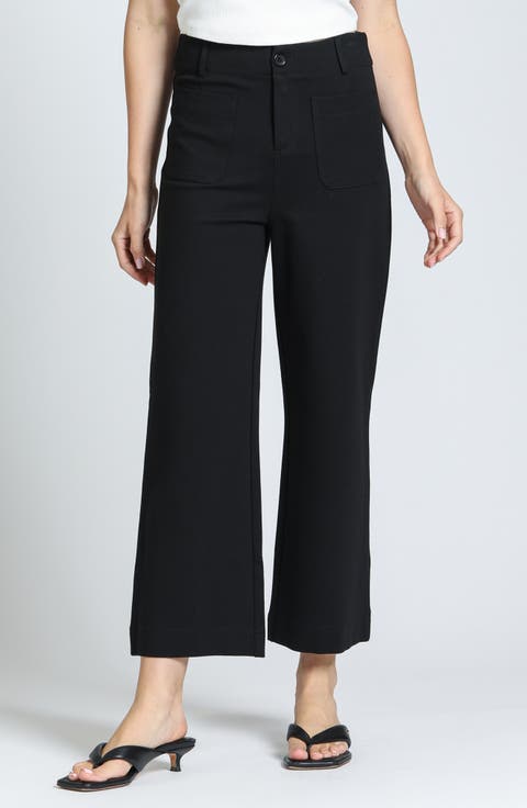 Ponte Wide Leg Crop Pants