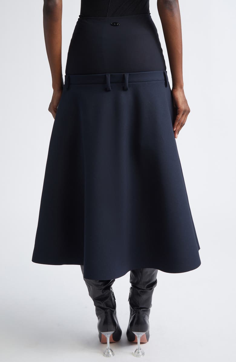 DIESEL<sup>®</sup> O-Grace Bonded Neoprene & Jersey Midi Skirt, Alternate, color, Midnight/Blue