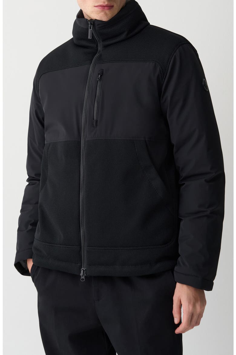 Mixed Media Waterproof Down Jacket, Main, color, BLACK-VULCAN