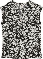 AK ANNE KLEIN Floral Knit Top