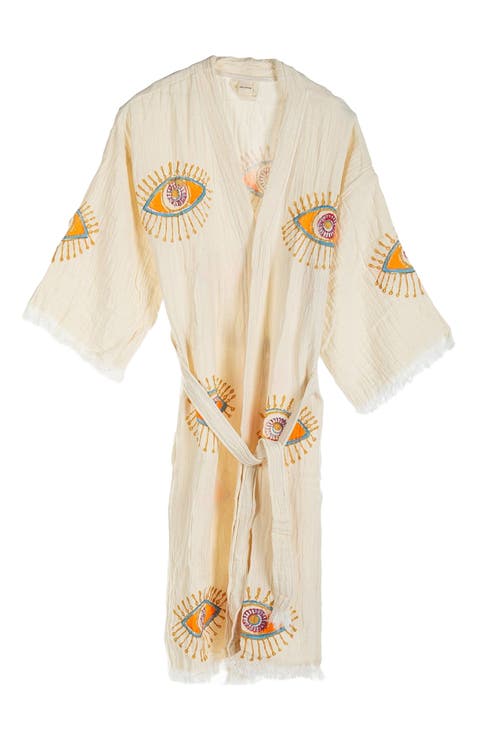Aria Evil Eye Handmade Cotton Kimono