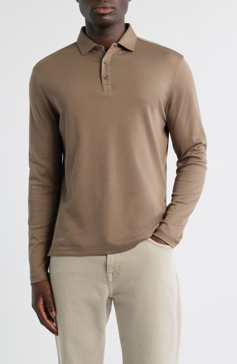 Georgia Long Sleeve Pima Cotton Polo