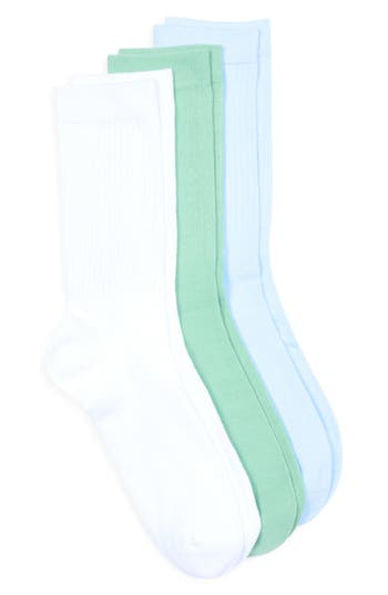Nordstrom Rack 3-pack Casual Crew Socks In Gray