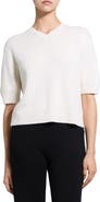 Theory Cropped Cashmere V-Neck Sweater