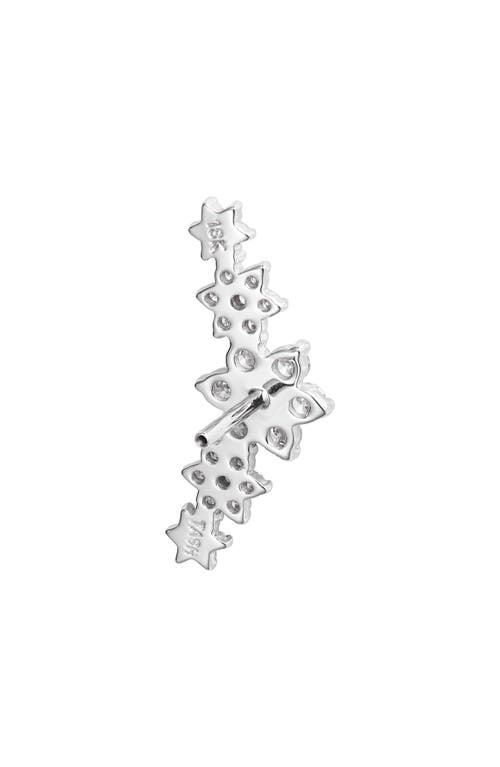 Maria Tash Diamond Five Flower Garland Single Stud Earring In Metallic