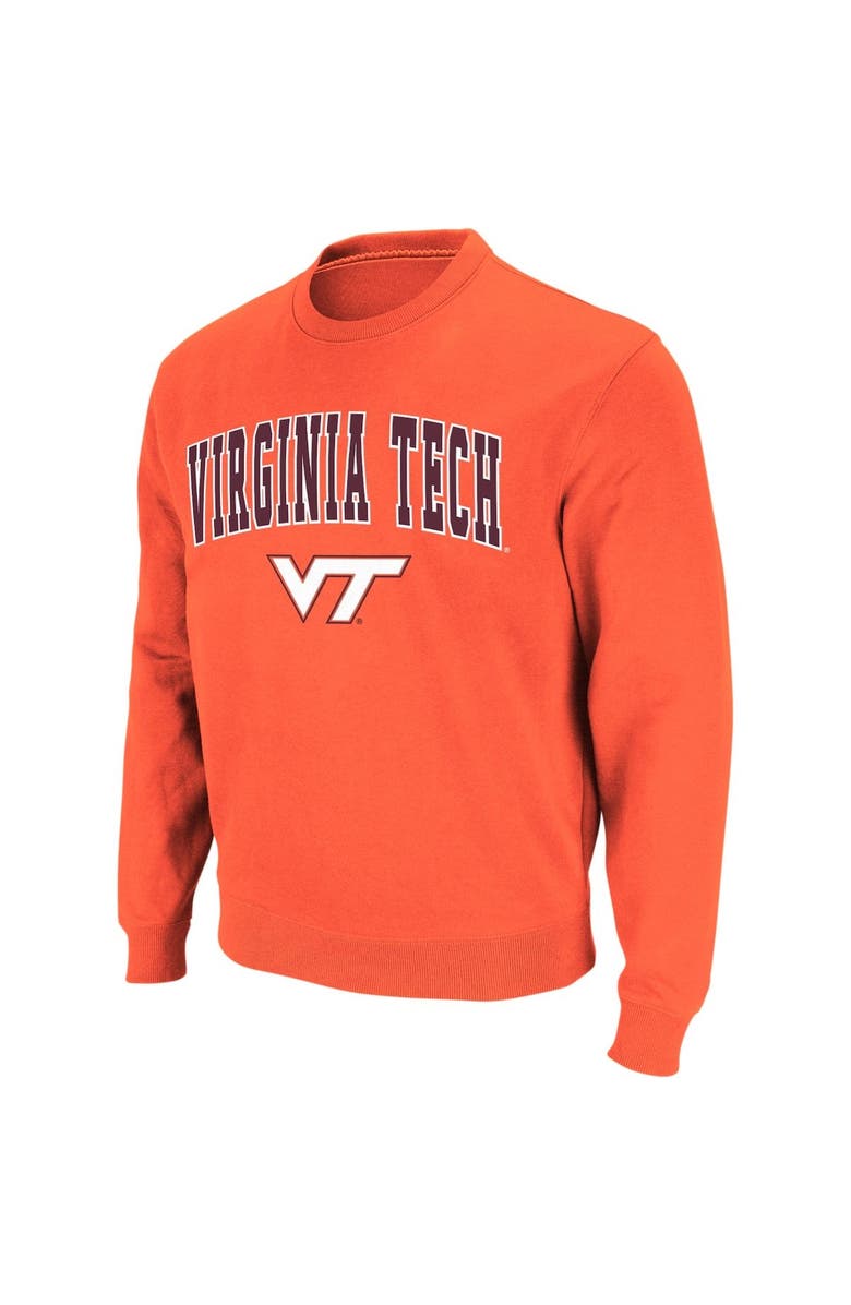 COLOSSEUM Men's Colosseum Orange Virginia Tech Hokies Arch & Logo Crew Neck Sweatshirt, Alternate, color, Orange