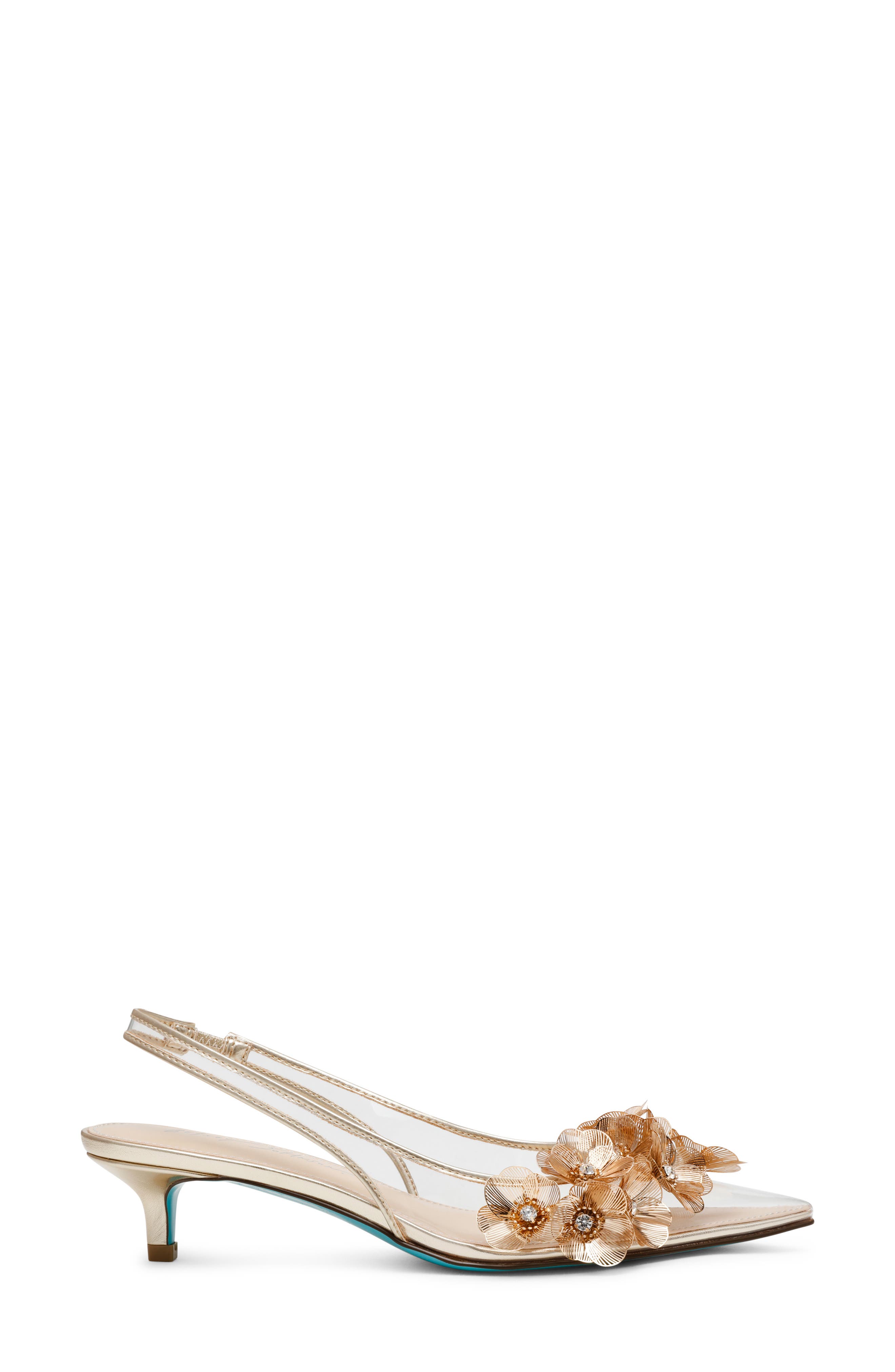 Betsey Johnson Robin Slingback Pointed Toe Kitten Heel Pump, Alternate, color, 