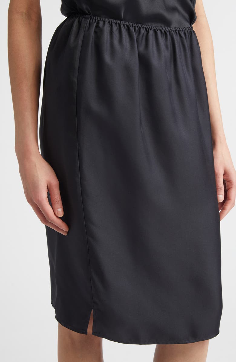 LOULOU DE SAISON Vasali Silk Skirt, Alternate, color, Black