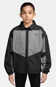 Nike Kids' Sportswear Mesh Panel Snap Jacket