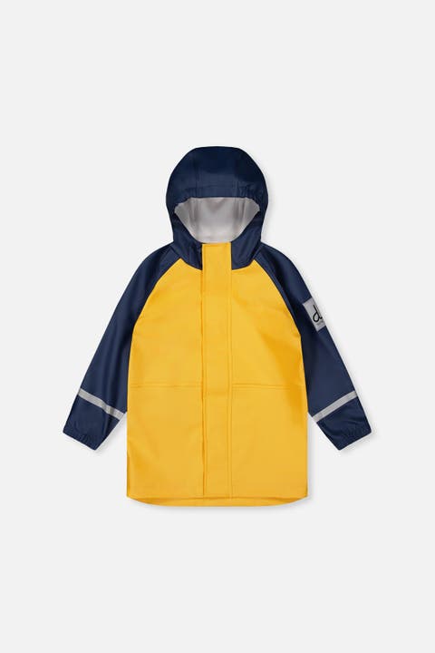 Rain Hooded Reflective Sleeve Jacket
