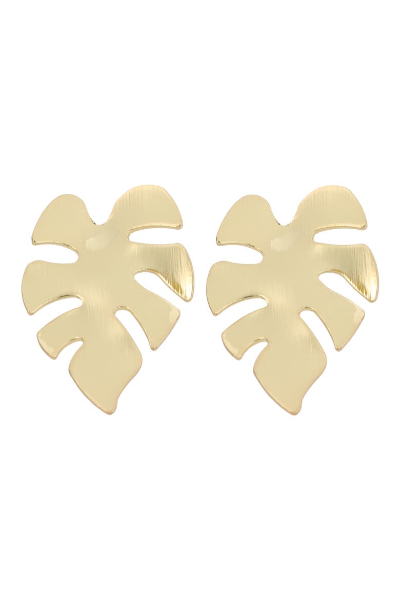 Palm Drop Earrings, Main, color, GOLD