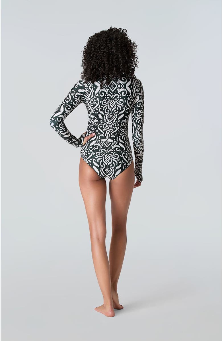 Watskin Ryann Bodysuit, Alternate, color, Black & White