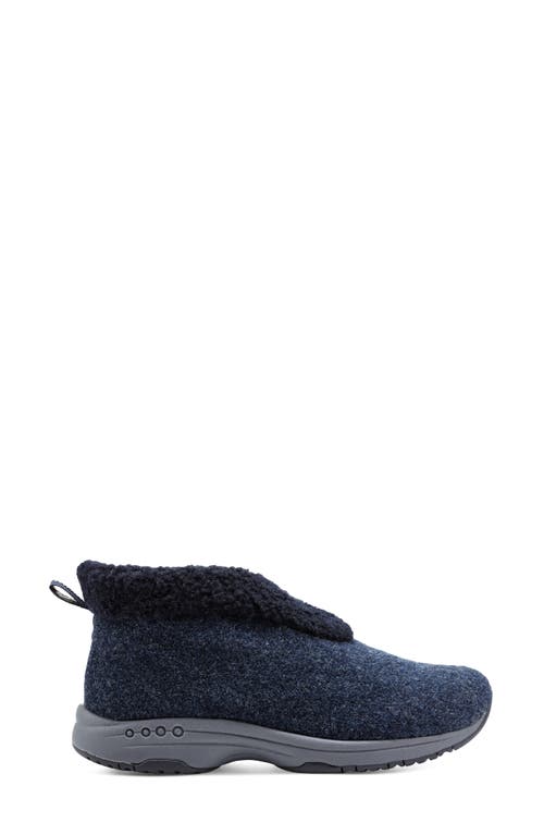 Easy Spirit Trepose Faux Shearling Lined Slipper In Blue