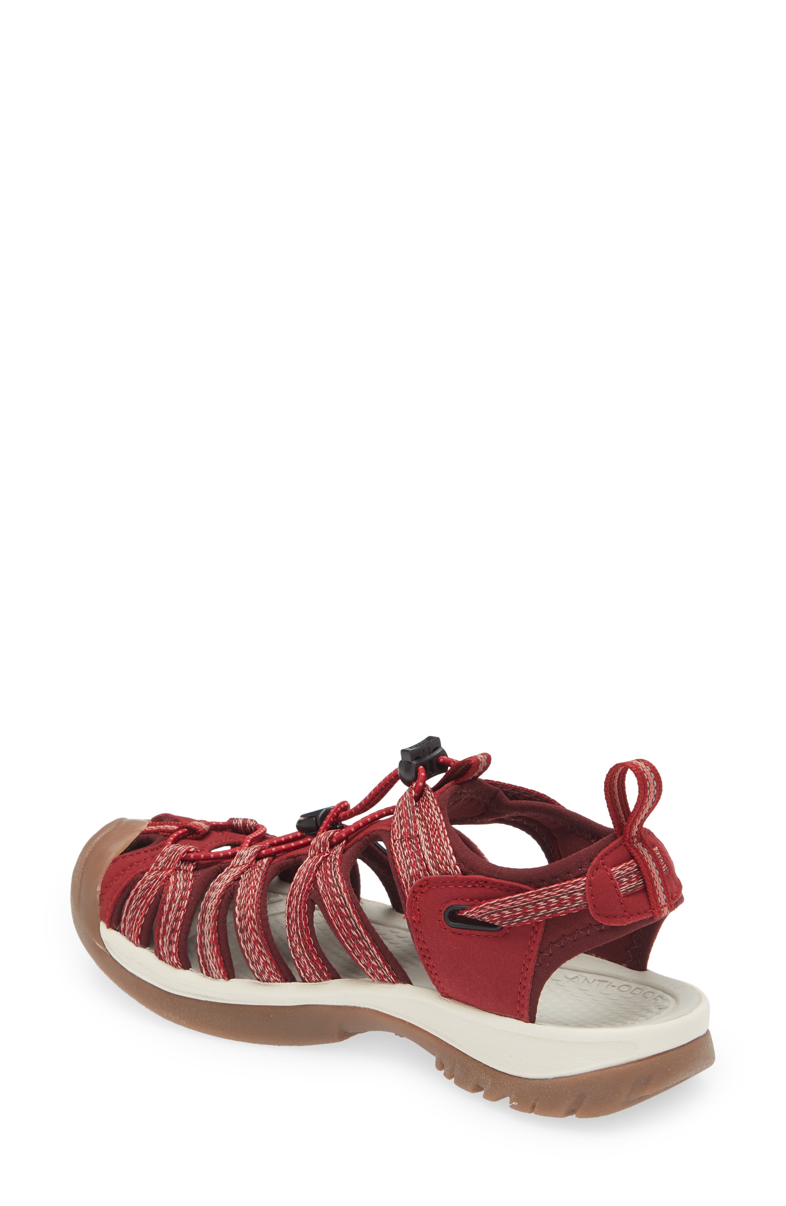 'Whisper' Water Friendly Sport Sandal, Alternate, color, RED DAHLIA