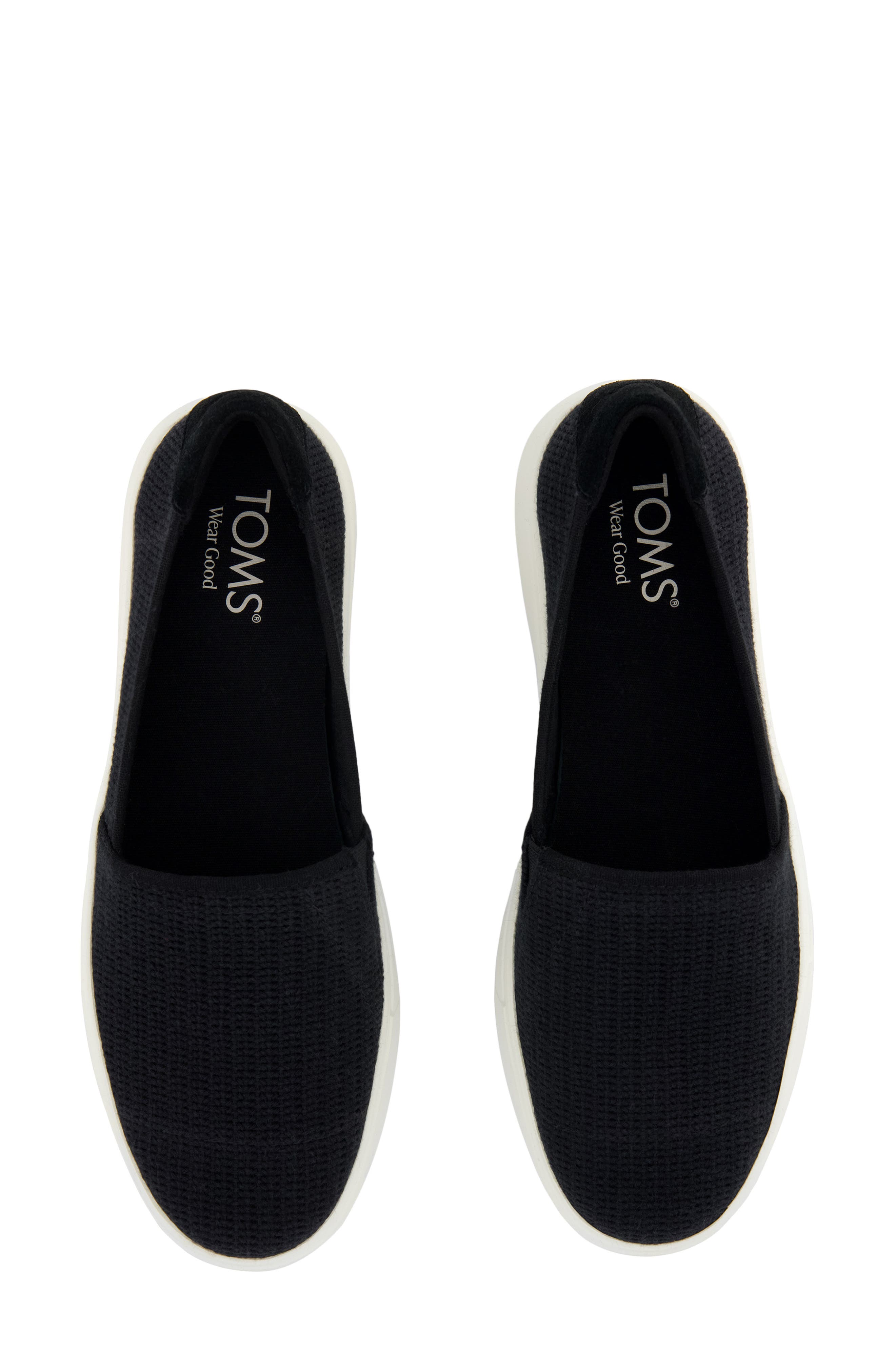 TOMS Kameron Slip-On Sneaker, Alternate, color, Black Woven