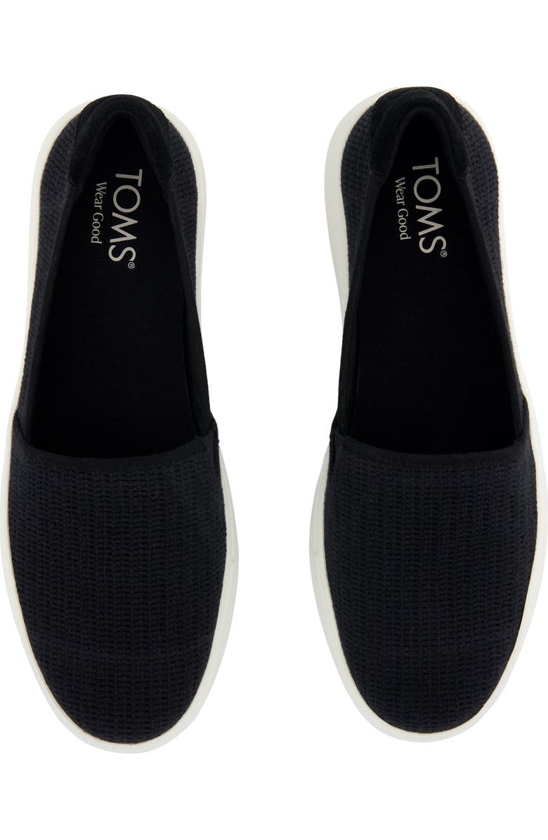 TOMS Kameron Slip-On Sneaker, Alternate, color, Black Woven