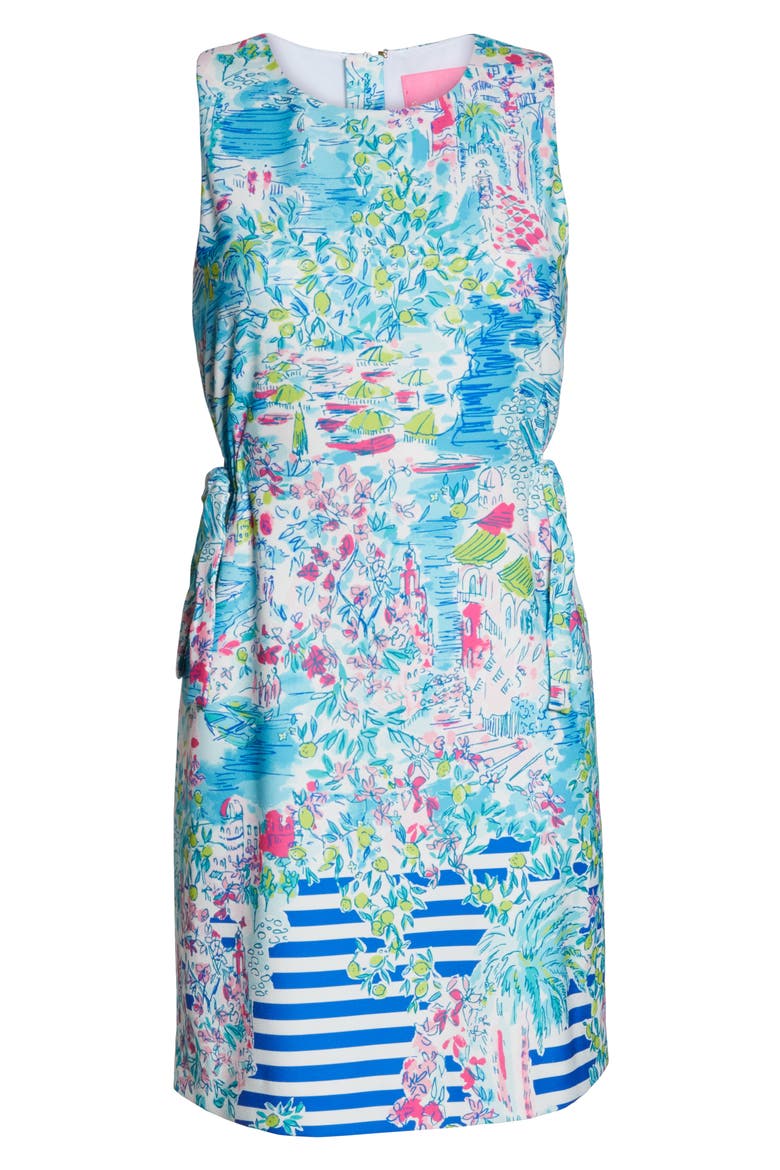 Marli Stretch Shift Dress, Alternate, color, MULTI POSTCARDS FROM POSITANO