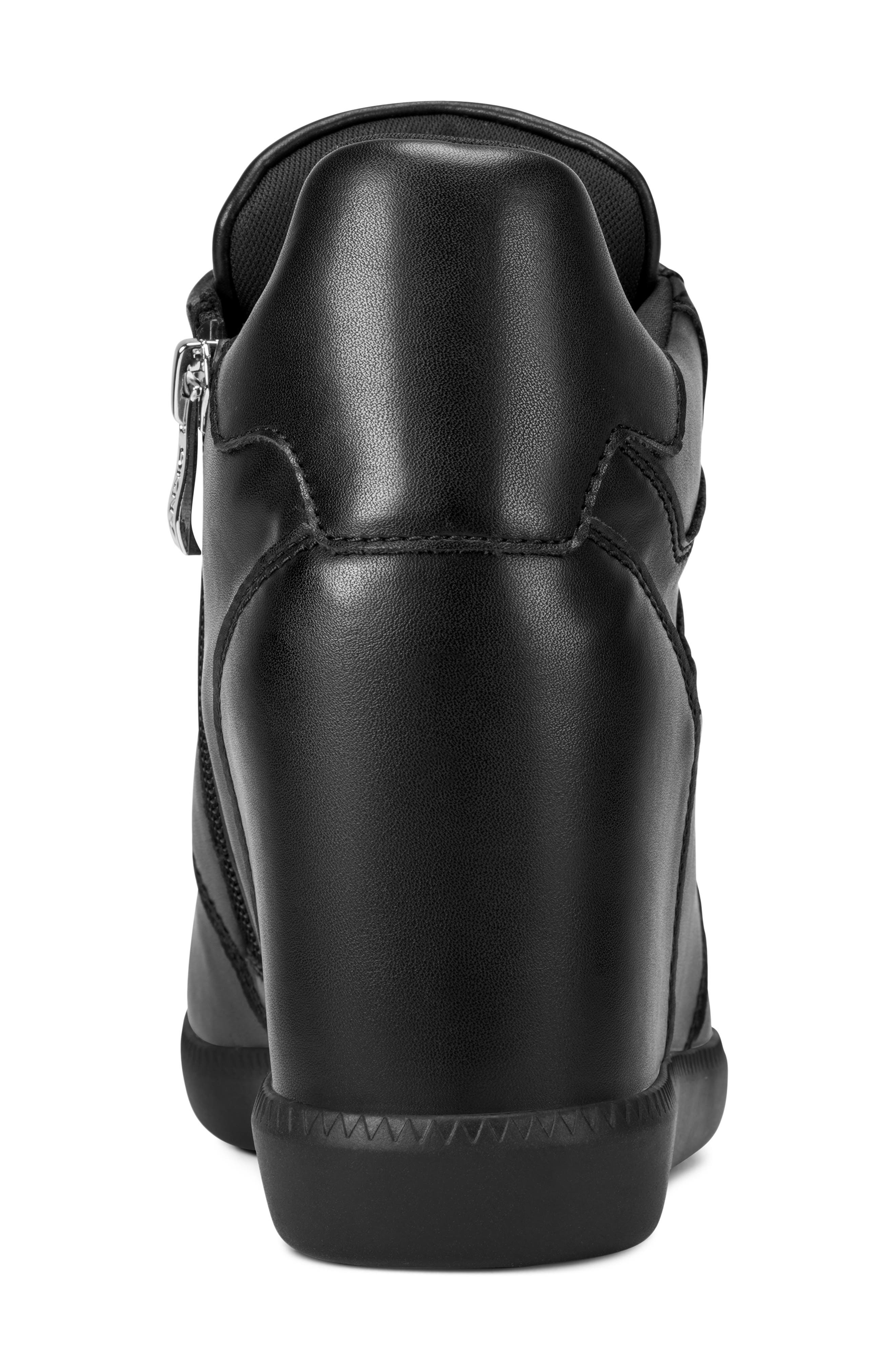 Sereina Hidden Wedge Sneaker, Alternate, color, BLACK