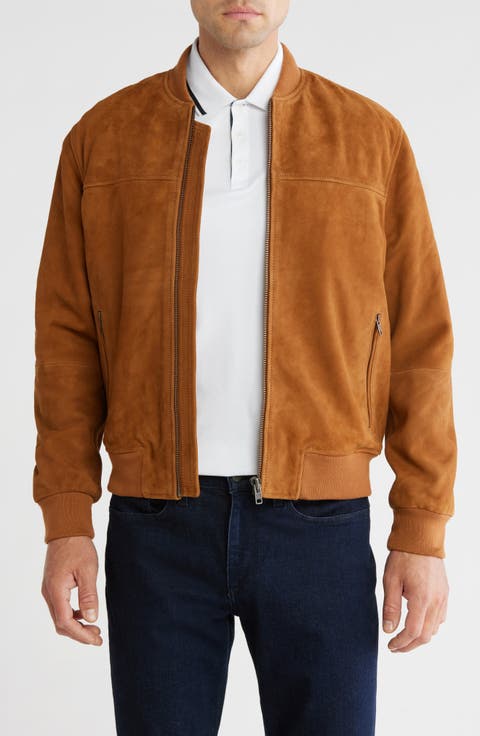 Men's Kites Creek Suede Bomber Jacket