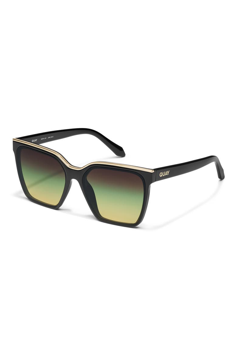 Level Up 60mm Square Sunglasses, Alternate, color, BLACK/ PISTACHIO GLOW