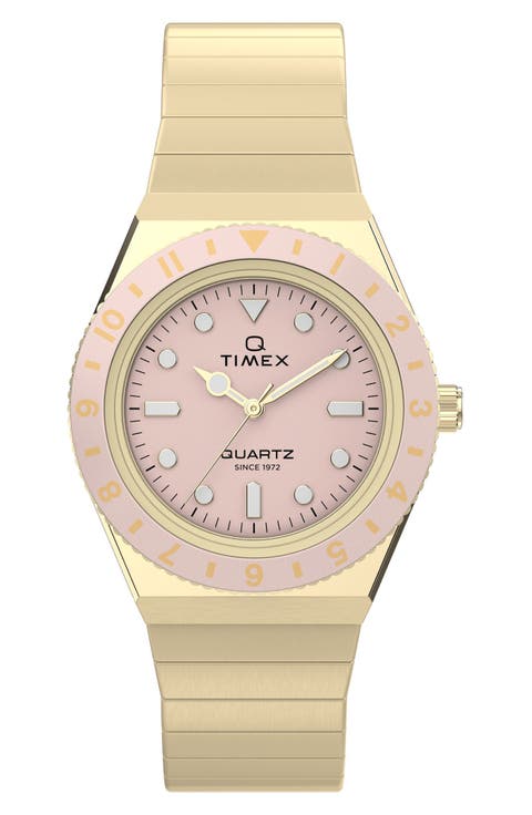 Q Timex® Mini 30mm Stainless Steel Expansion Band Watch