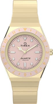 Timex® Q Timex® Mini 30mm Stainless Steel Expansion Band Watch