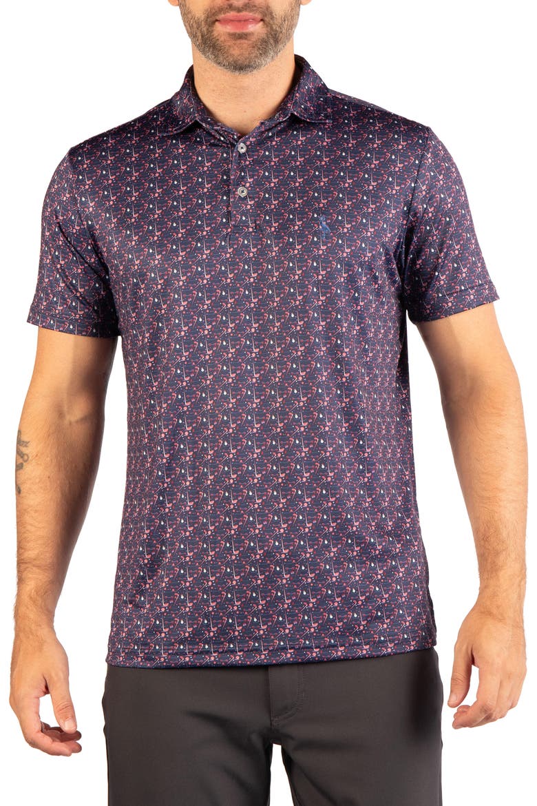 Holiday Hole in One Performance Polo, Alternate, color, NAVY