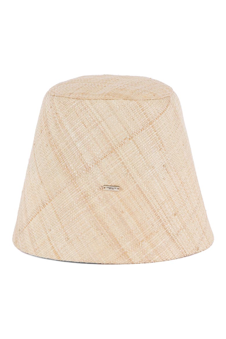 Ella Raffia Packable UPF 50+ Bucket Hat, Main, color, NATURAL