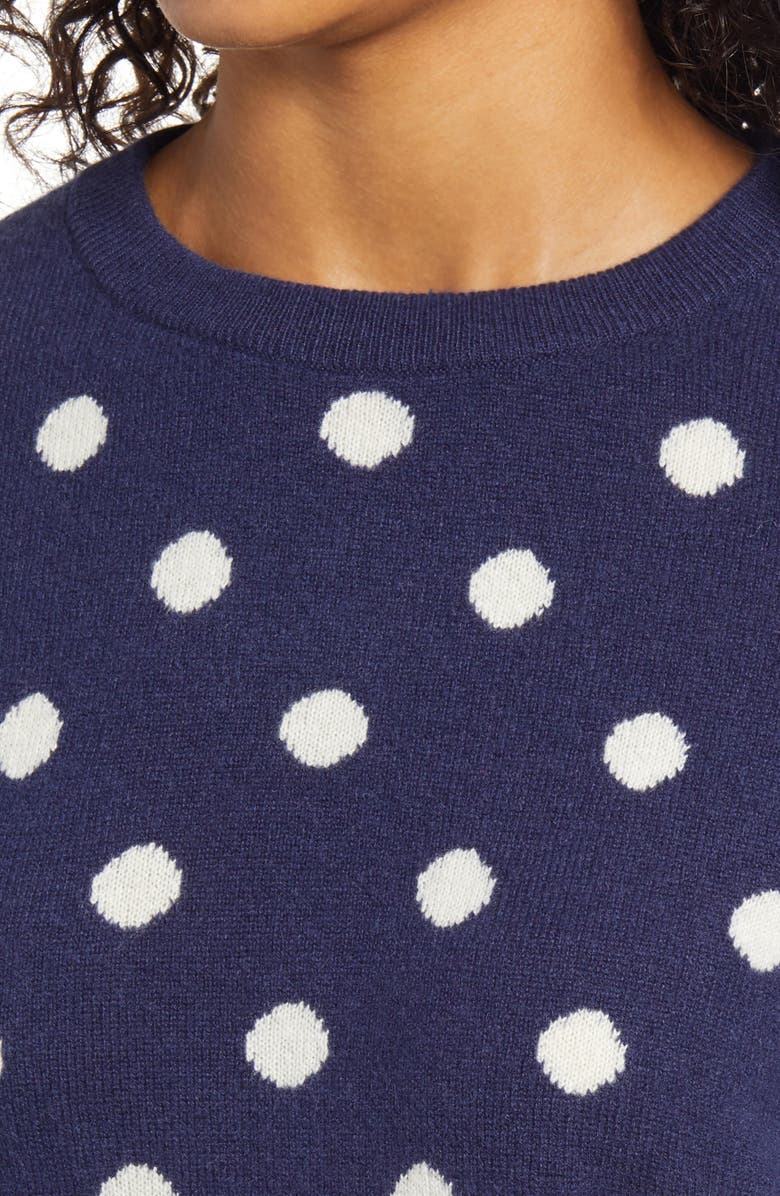 Halogen<sup>®</sup> Dot Crewneck Cashmere Sweater, Alternate, color,