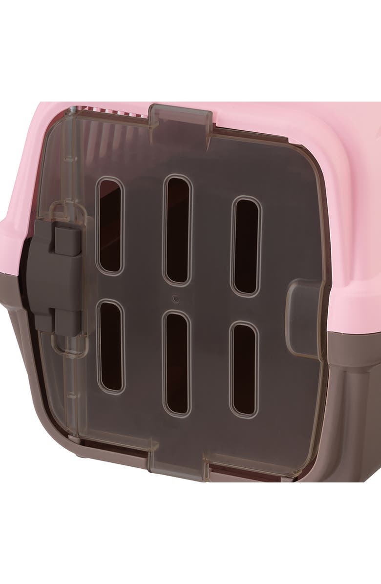 Richell Pet Travel Carrier II, Medium Pink, Dog and Cat Transporter, Alternate, color, 