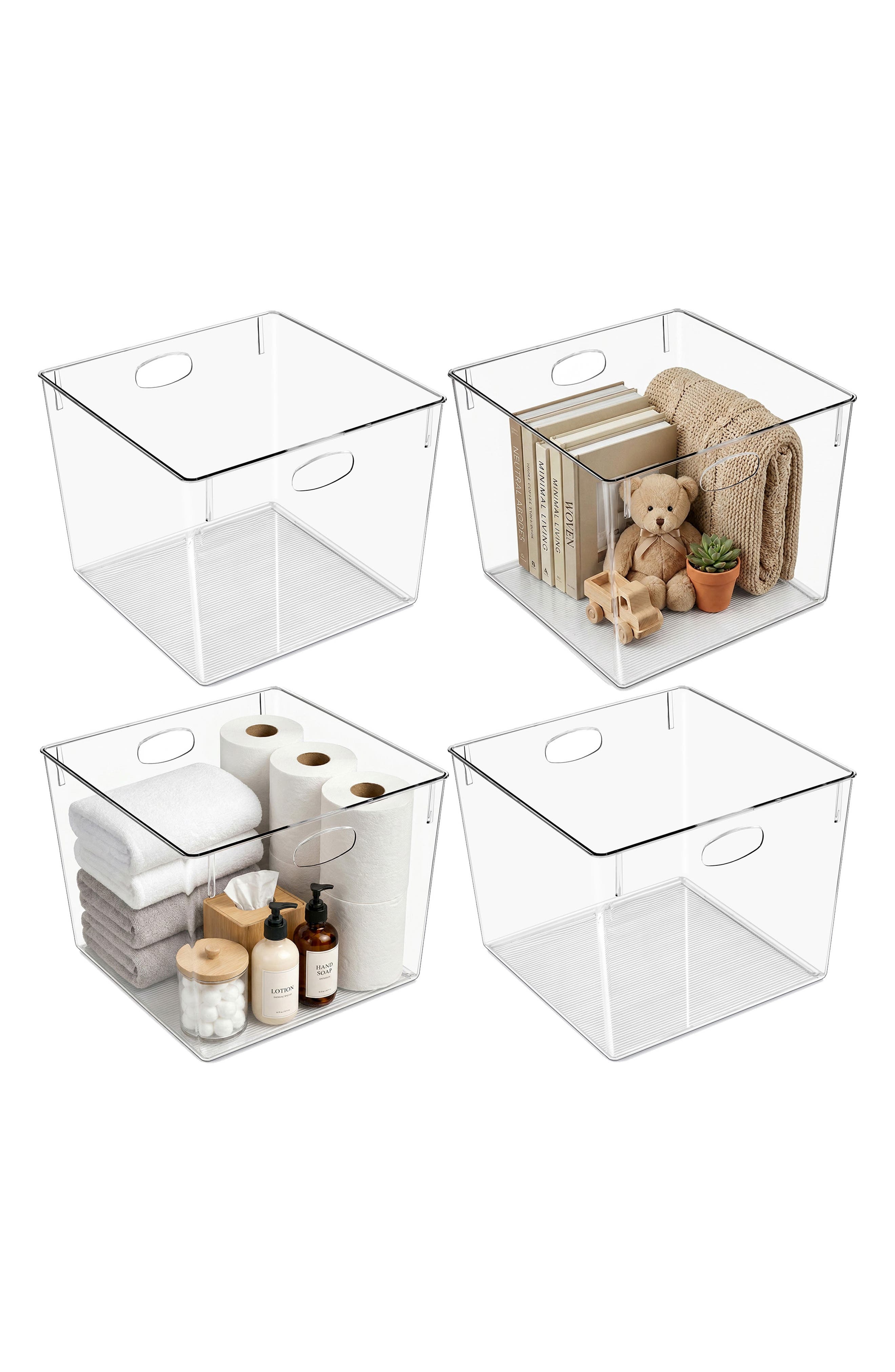 4-Pack Extra Large Cube Storage Bins
