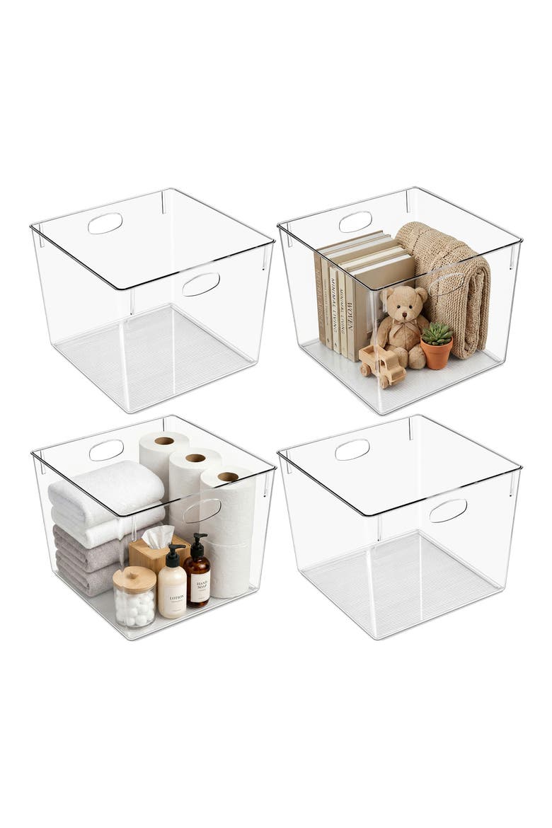 4-Pack Extra Large Cube Storage Bins, Main, color, NO COLOR