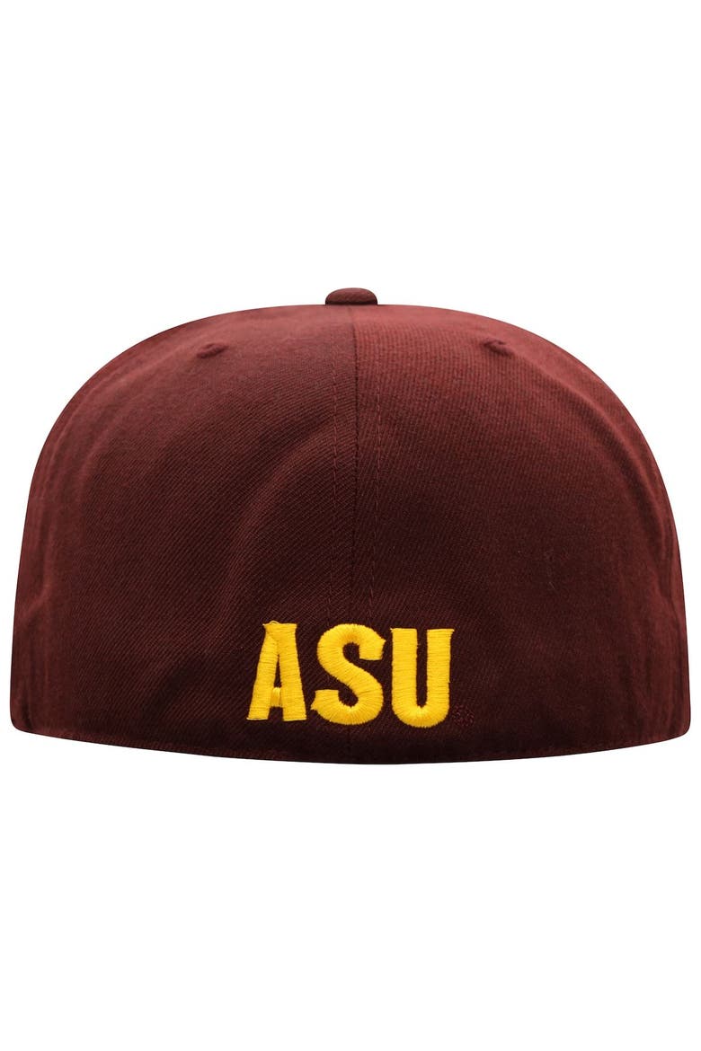 Men's Top of the World Maroon Arizona State Sun Devils Team Color Fitted Hat, Alternate, color, Maroon