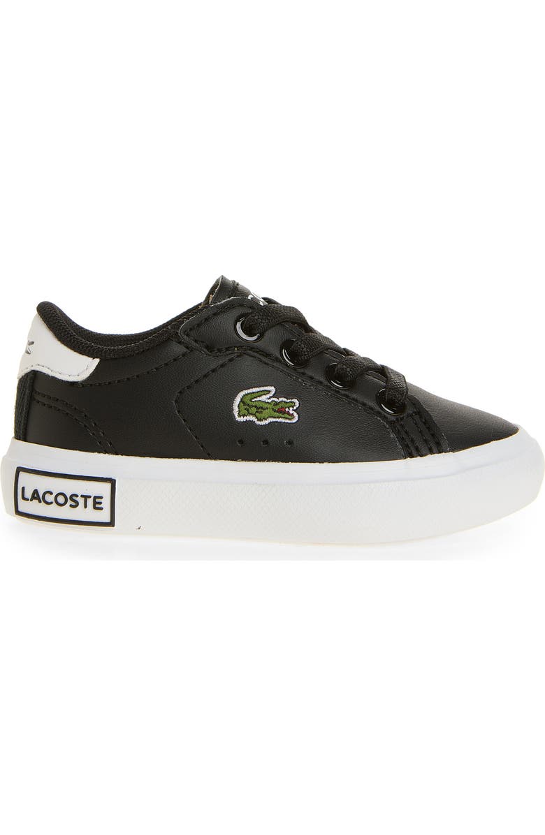 Lacoste Kids' Powercourt Sneaker, Alternate, color, Black/ White