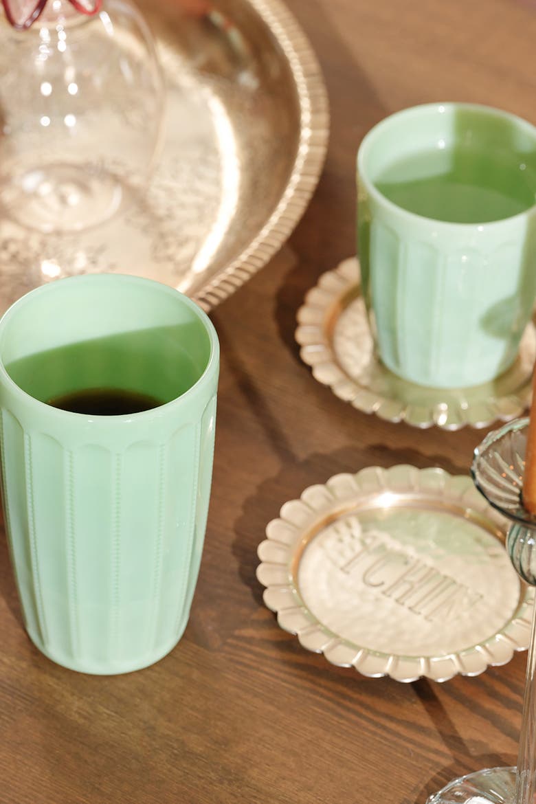 Henan Glass Soft Drink Tumbler 12 oz Set of 4, Alternate, color, Green