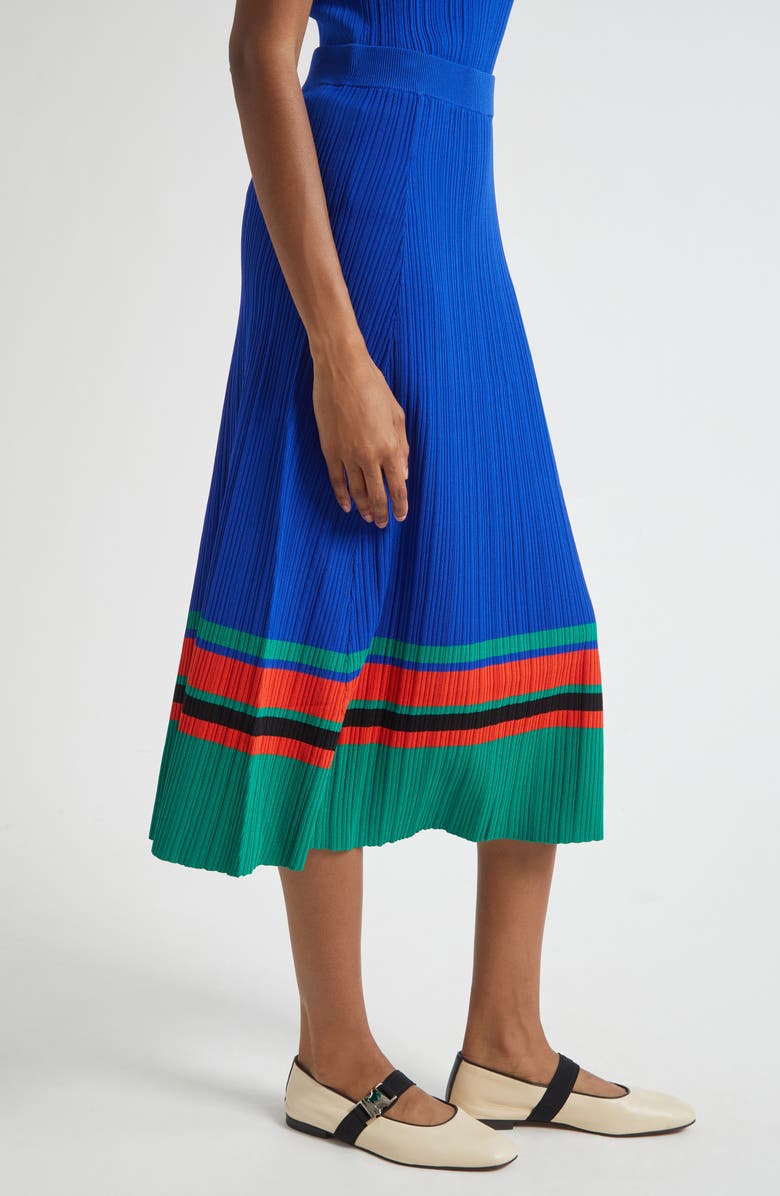 Wales Bonner Island Rib Knit Midi Skirt, Alternate, color,