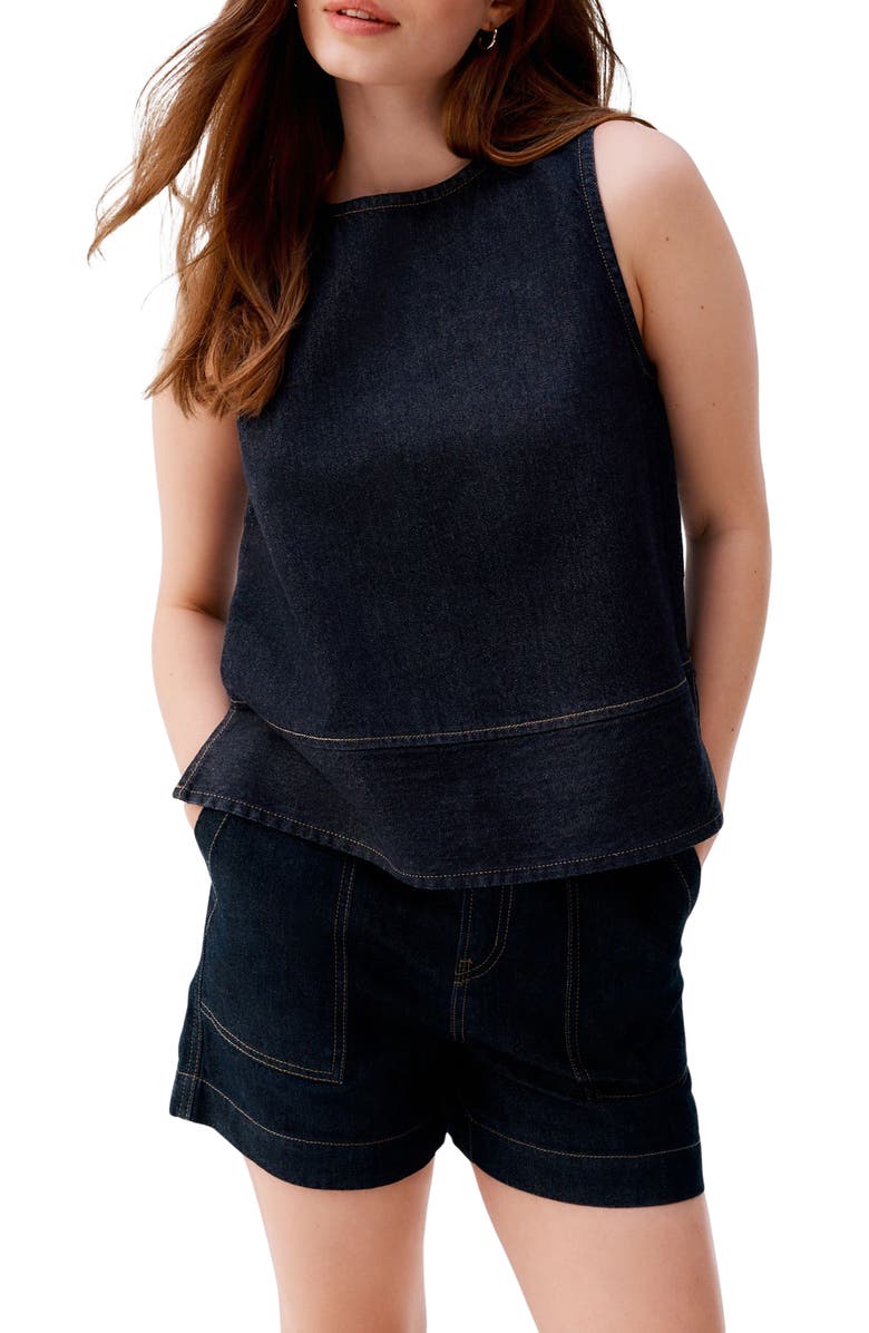 NEXT Denim Shell Top, Main, color, Blue