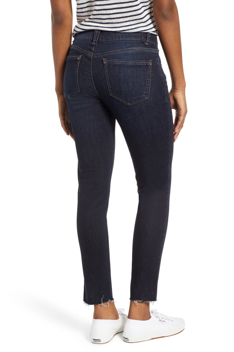 Raw Hem Skinny Jeans, Alternate, color, IN INDIGO