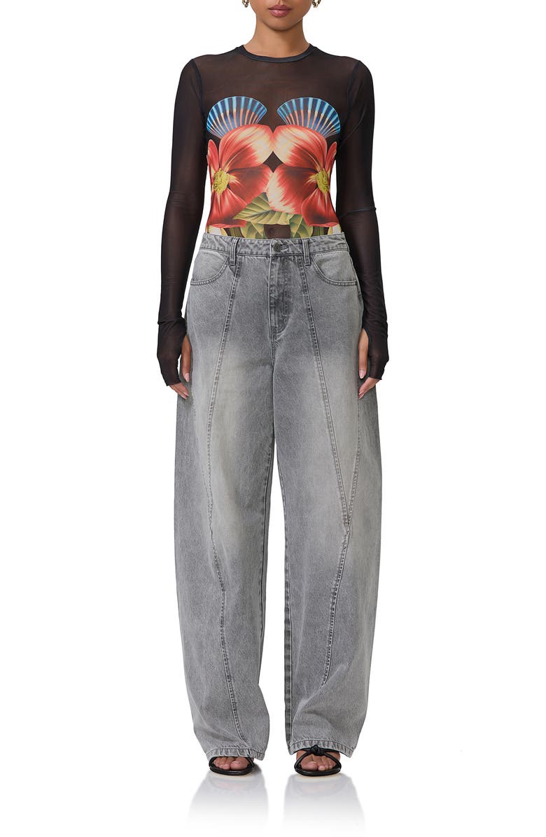 AFRM Archer Loose Fit Jeans, Alternate, color, Smoke Grey Wash