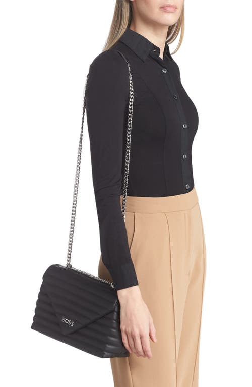 Hugo Boss Boss Ayla Quilted Leather Convertible Shoulder Bag In Black