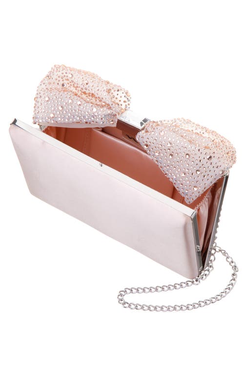 Shop Nina Selena Frame Clutch In Pearl Rose