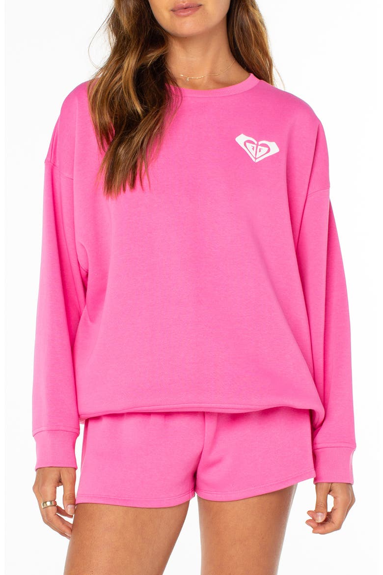 Morning Stroll Graphic Sweatshirt, Main, color, SHOCKING PINK