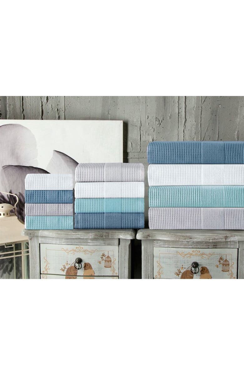 ENCHANTE HOME Ria Turkish Cotton Bath Towel - Silver - Set of 4, Main, color, 