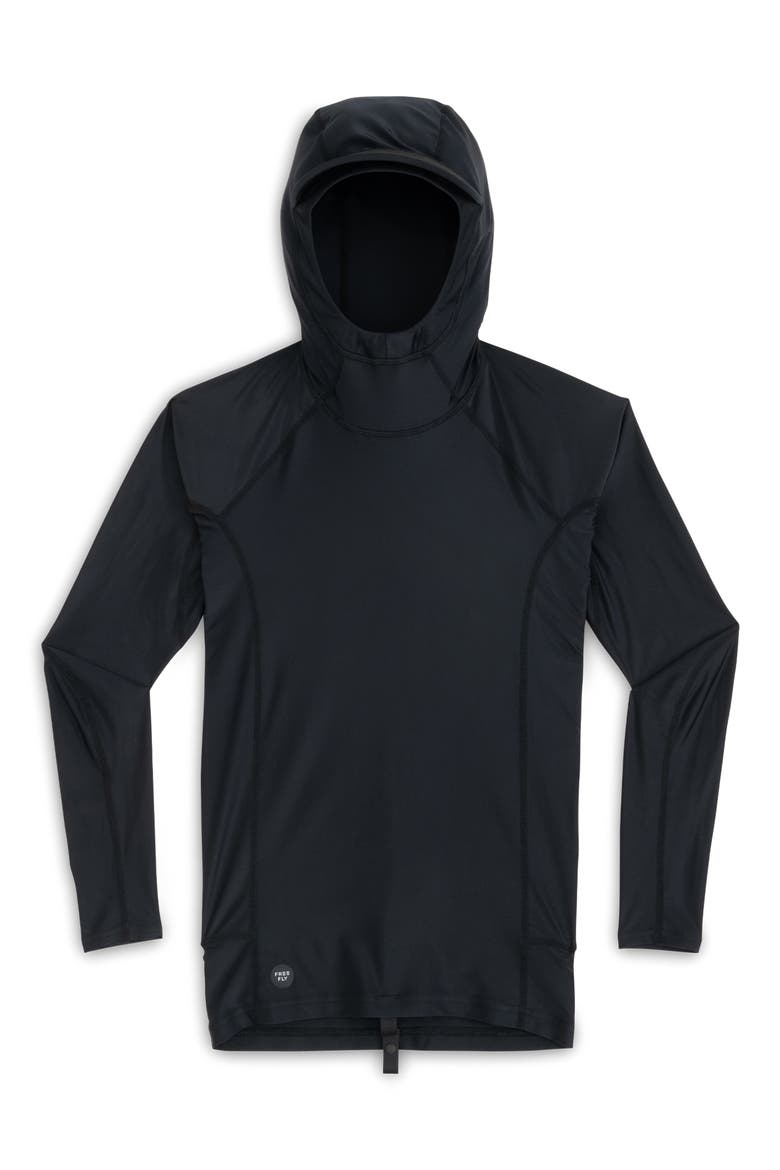 Pinnacle Hooded Rashguard, Alternate, color, BLACK