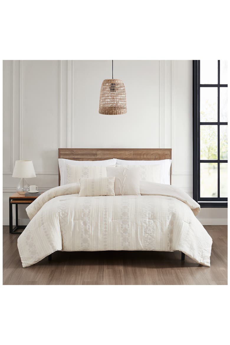 Marcy 5-Piece Comforter Set, Alternate, color, IVORY SANDSTONE